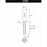 美國(guó)Cardinal晶振,CTF8圓柱音叉晶體,CTF8-A1-C4-32.768K-D12.5晶振
